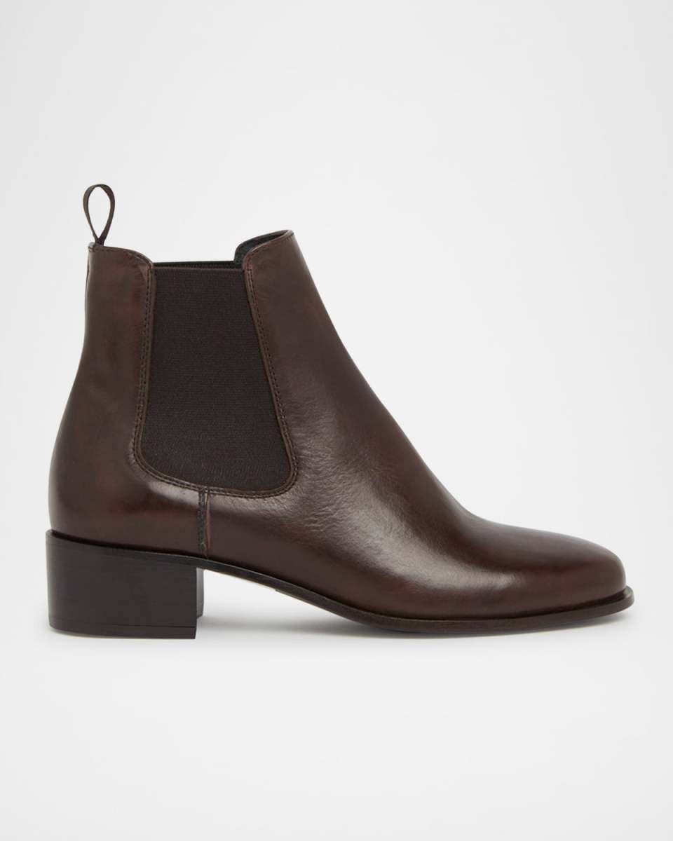 Otillie Leather Chelsea Booties